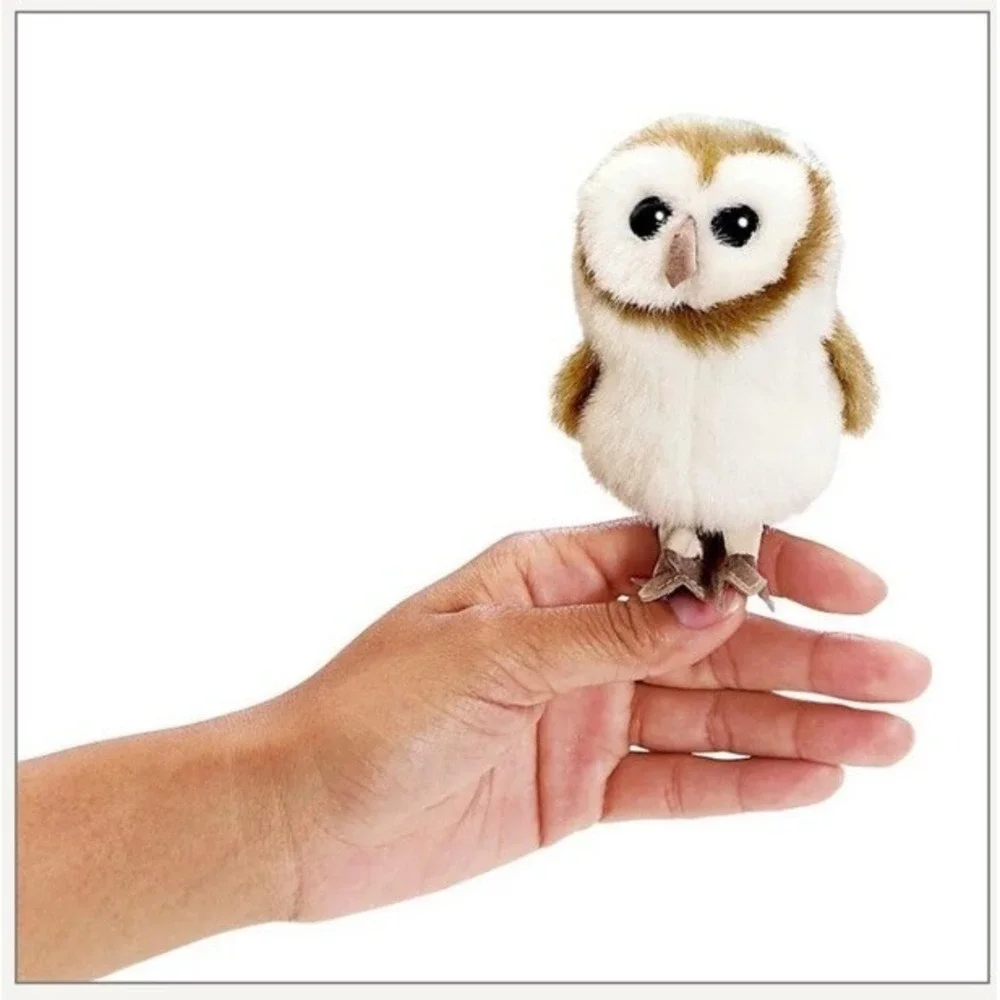 Vintage Folkmanis 2003 Mini Barn‎ Owl Finger Puppet 4.5 Inches Excellent Age 3+